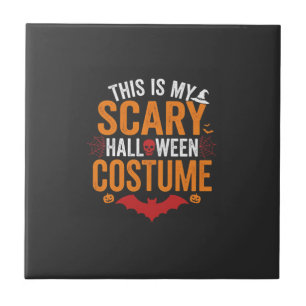 Gruselige Halloween-Kostüm-Typografie Fledermaus-D Fliese