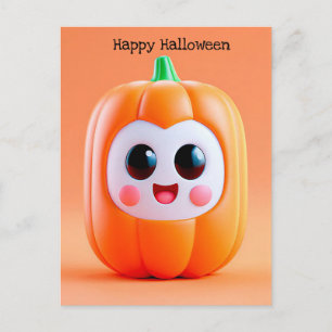 Gruselige Halloween-Kürbis-Grußpostkarte Postkarte