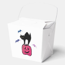 Gruselige Halloween-Kürbis-Pop-Art-Katze