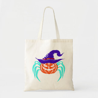 Gruselige Halloween-Kürbis-Spinne-und-Hexenhut-Kun Tragetasche