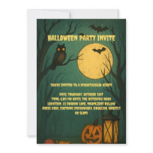 Gruselige Halloween-Mondlicht-Party-Einladung