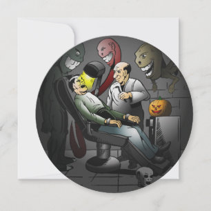 Gruselige Halloween-Nacht beim Zahnarzt Karte