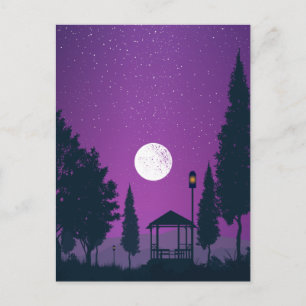 Gruselige Halloween-Nacht-Postkarte Postkarte