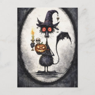 Gruselige Halloween-Nacht-Postkarte Postkarte