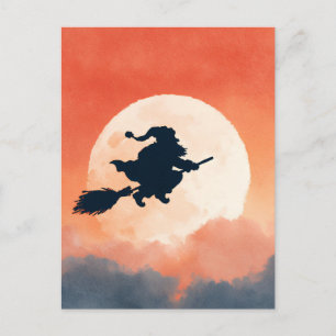 Gruselige Halloween-Nacht-Postkarte Postkarte