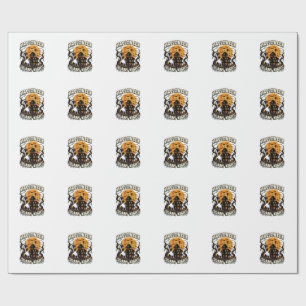 Gruselige Halloween Nacht Spukhaus Vollmond Hexe Geschenkpapier