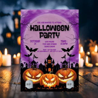 gruselige Halloween-Party Einladung