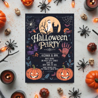 Gruselige Halloween-Party Einladung