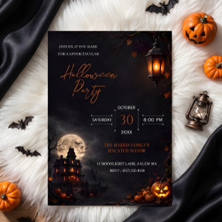 Gruselige Halloween-Party Einladung
