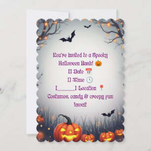 Gruselige Halloween-Party-Einladung 🎃 Spaß und Gr Einladung