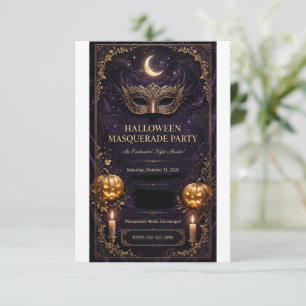 Gruselige Halloween-Party-Einladungskarte Einladung