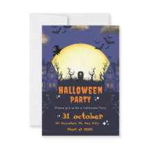 Gruselige Halloween-Party-Einladungskarte