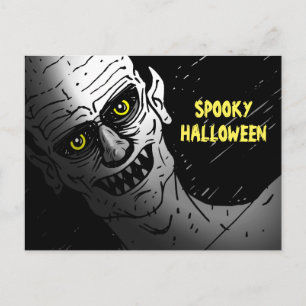 Gruselige Halloween-Postkarte Feiertagspostkarte