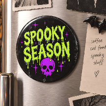 Gruselige Halloween-Saison Neon-Grüner Totenkopf