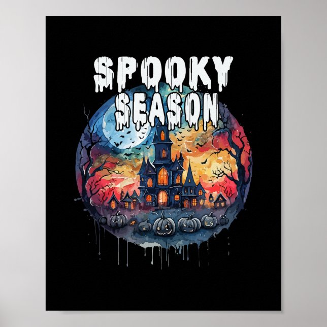 Gruselige Halloween-Saison Poster (Vorne)