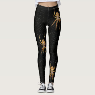 Gruselige Halloween-Spinnen-Druckleggings Leggings