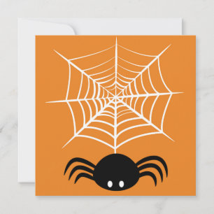 Gruselige Halloween-Spinnen-Illustration Einladung