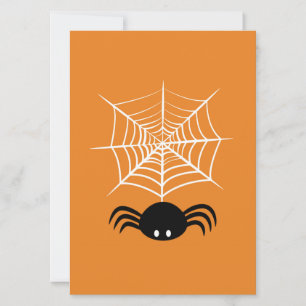 Gruselige Halloween-Spinnen-Illustration Einladung