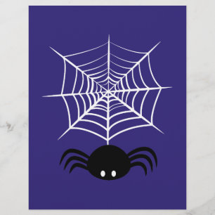Gruselige Halloween-Spinnen-Illustration Flyer