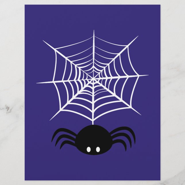 Gruselige Halloween-Spinnen-Illustration Flyer (Vorne)