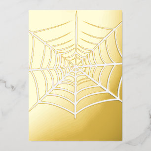 Gruselige Halloween-Spinnen-Illustration Folieneinladung