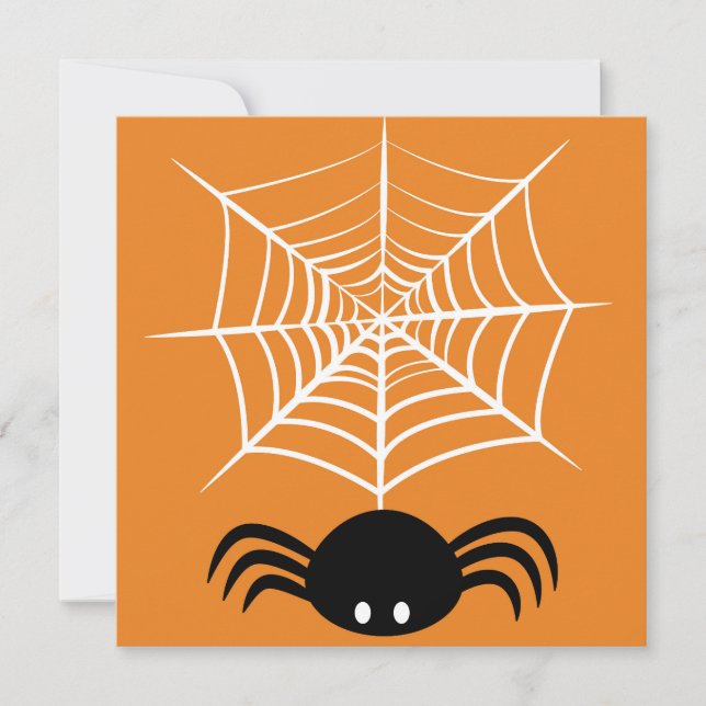 Gruselige Halloween-Spinnen-Illustration Karte (Vorderseite)