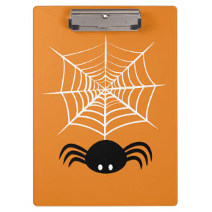 Gruselige Halloween-Spinnen-Illustration Klemmbrett