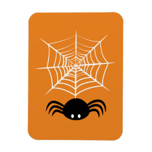Gruselige Halloween-Spinnen-Illustration Magnet