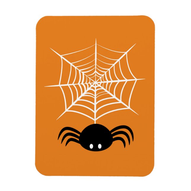 Gruselige Halloween-Spinnen-Illustration Magnet (Vertikal)