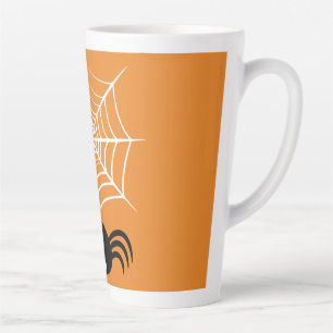 Gruselige Halloween-Spinnen-Illustration Milchtasse