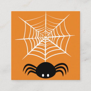 Gruselige Halloween-Spinnen-Illustration Quadratische Visitenkarte