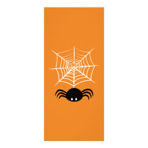 Gruselige Halloween-Spinnen-Illustration Werbekarte