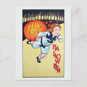 Gruselige Halloween-Vintage-Kunst-Postkarte Postkarte