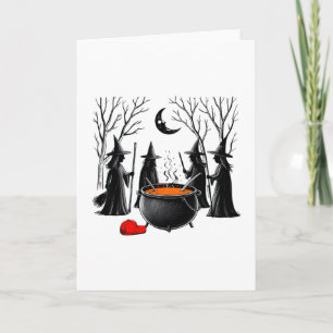 Gruselige Hexe Halloween Karte