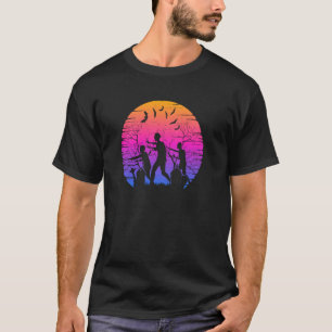 Gruselige Horde von Zombies auf einem verlassenen T-Shirt