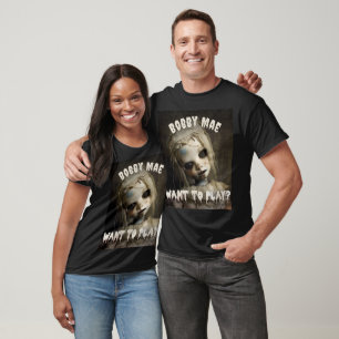 Gruselige Horrorpuppe der 80er Jahre Persönliches  T-Shirt