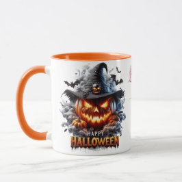 Gruselige Jack-O'-Lantern-Hexe – Frohes Halloween Tasse