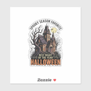 Gruselige Jahreszeit Hemd Verlassene Villa Vintage Aufkleber