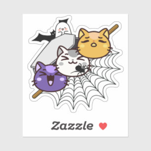 Gruselige Katze Dango - Kawaii Gothic Japan Spieß Aufkleber