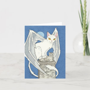 Gruselige Katzenanmerkungskarte Karte