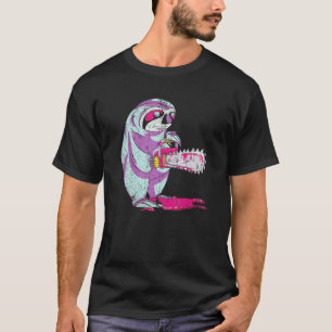 Gruselige Kettensäge Gruselige Vaporwave 90er Kuns T-Shirt