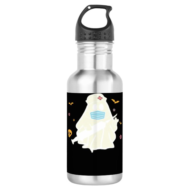 Gruselige Krankenpflegerin Cute Halloween Oversize Edelstahlflasche (Vorderseite)