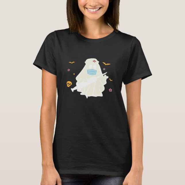 Gruselige Krankenpflegerin Praktikerin Süßes Hallo T-Shirt (Vorderseite)