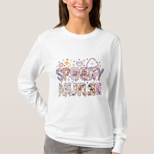 Gruselige Krankenschwester Halloween Langarmshirt T-Shirt