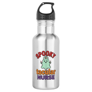 Gruselige Krankenschwester Halloween Vintage Vecto Edelstahlflasche