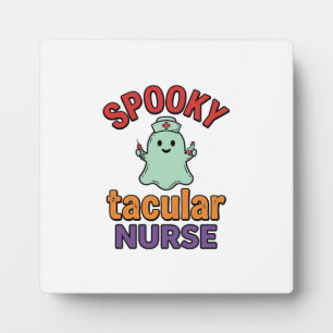 Gruselige Krankenschwester Halloween Vintage Vecto Fotoplatte