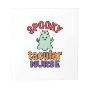 Gruselige Krankenschwester Halloween Vintage Vecto Notizblock