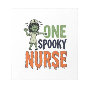 Gruselige Krankenschwester Halloween Vintage Vekto Notizblock