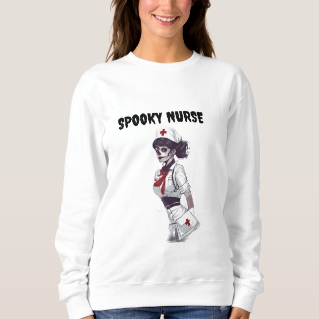 GRUSELIGE KRANKENSCHWESTER SWEATSHIRT (Vorderseite)