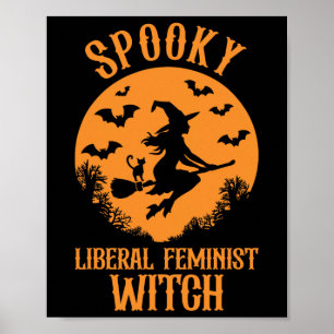 Gruselige Liberale Feministische Hexe Feministisch Poster